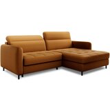 ELTAP Rumena žametna raztegljiva/s prostorom za shranjevanje kotna sedežna garnitura (desni kot/z ležalnikom) Gomsi – | Shoptok.si