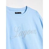 Sinsay Pamučna majica s izvezenim tekstom Lagoon | shoptok.hr