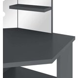 vidaXL Kutni toaletni stolić s LED svjetlom sivi 111 x 54 x 141,5 cm | shoptok.hr
