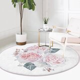 Mila Home Bijeli/ružičasti periv/pogodan za robotski usisavač okrugli tepih ø 100 cm Comfort – | shoptok.hr