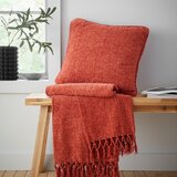 Catherine Lansfield Opečnato oranžna odeja iz šenilje 130x170 cm Wilson – | Shoptok.si