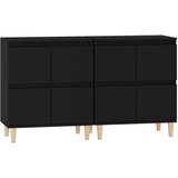  Komode 2 kom crne 60x35x70 cm od konstruiranog drva | Eponuda.ba
