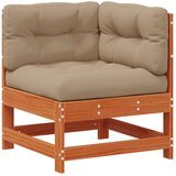  Vrtni kutni kauč Masivna borovina Vosak Smeđa - Vosak smeđa bor kutna sofa | shoptok.hr