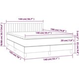  Krevet s oprugama i madracem tamnosivi 140x190 cm baršunasti | shoptok.hr