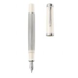 Pelikan nalivno pero Souverän M405, srebno-bel, F konica | Shoptok.si