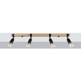  Stropna svetilka ZUCA 4 črna, (21347591) | Shoptok.si