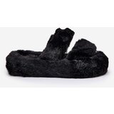 Boto Women's Fur Slippers On Platform Black Talfedi | shoptok.hr