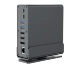 station GEMBIRD USB Type-CF 15-in-1 multi-port HDMIx2 + DisplayPort + PD + card reader + GigaLAN + 3.5 mm audio, grey A-CF-COMBO15-01