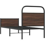 vidaXL Posteljni okvir brez vzmetnice 80x200 cm rjav hrast inž. les | Shoptok.si