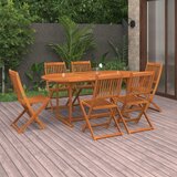 The Living Store Vrtna jedilna garnitura 7-delna 180x90x75 cm trden akacijev les - Jedilna Garnitura, (21465840) | Shoptok.si