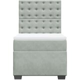  Box spring krevet s madracem svjetlosivi 100x200 cm baršunasti | shoptok.hr