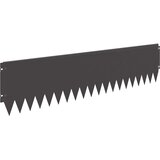 vidaXL Ogradice za vrt - Rubnjak za travnjak sa savijenim vrhom 10 kom. 103x25 cm Čelik - Crna 10 25 cm | shoptok.hr