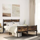 Maison Chic Posteljni okvir - Dvoposteljna postelja - Zakonska postelja brez vzmetnice hrast 120x190 cm inženirski les-J11891, (21773100) | Shoptok.si