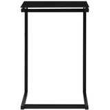  Bočni stolić crni 40 x 40 x 60 cm od kaljenog stakla | shoptok.hr