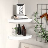 vidaXL Plutajuće kutne police 2 kom bijele 25 x 25 x 3,8 cm MDF Cijene