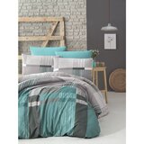  estela - turquoise turquoisewhitegreygreen ranforce king quilt cover set (fr) | ePonuda.com