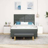 vidaXL vzmetnica s posteljo in klopjo temno siva 140x200 cm tkanina | Shoptok.si