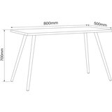 MID.YOU Pisalna Miza Salia, Antracit, Bela, 80x50cm | Shoptok.si