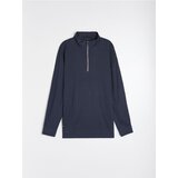 Sinsay Pamučna sweatshirt majica s uspravnim ovratnikom i kratkim patentnim zatvaračem Cijene