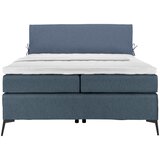 Hom`in POSTELJA BOXSPRING 120 cm x 200 cm , tekstil modra, temno modra | Shoptok.si