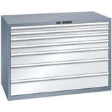 LISTA predalnik s 7 predali, šxgxv 1431 x 725 x 1000 mm, svetlo moder | Shoptok.si