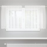  Čipkasta zavjesa sa zavjesama Bijelo 80 x 150 cm Poliester | shoptok.hr