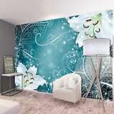  Samoljepljiva foto tapeta - Oriental Wings (Turquoise) 245x175 Cijene