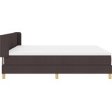  Postelja z vzmetnico Temno rjava 200 x 180 cm Poliester, (5000126843) | Shoptok.si