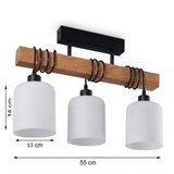 Brilagi Plafonski luster WOOD GLASS 3xE27/60W/230V borovina/crna/bela | Eponuda.com