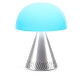 Lexon MINA L AUDIO prijenosna lampa s bluetooth zvučnikom SREBRNA Slike