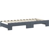  Dnevni krevet na razvlačenje i ladice tamnosivi 90 x 200 cm | shoptok.hr