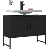 vidaXL Kupaonski ormarić za umivaonik crni 80 x 33 x 60 cm drveni | shoptok.hr