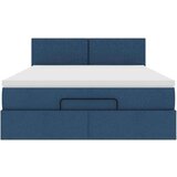  Otomanski krevet s madracem plavi 140x190cm od tkanine | shoptok.hr