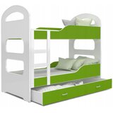 Molarem Home Drveni dječji krevet na kat Dominik s ladicom - zeleni - 190x80 cm | shoptok.hr