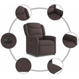  Električni naslonjač od tkanine tamnosmeđi | shoptok.hr