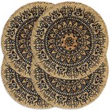  Podmetači 4 kom tamnoplavi 38 cm okrugli od jute | shoptok.hr