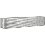 Furnova Visoka greda iz prašno premazanega jekla 368x80x68 cm srebrna, (21921792) | Shoptok.si
