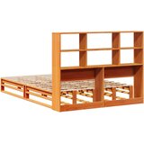  Krevet s regalom za knjige bez madraca 135x190 cm masivno drvo | shoptok.hr