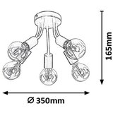 Rabalux almus plafonska lampa E27 5x60W crna | ePonuda.com