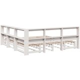  Knjižna postelja brez vzmetnice bela 200x200 cm trdna borovina, (22011674) | Shoptok.si