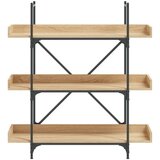  Regal za knjige s 3 razine boja hrasta 100x33x108 5 cm drveni | shoptok.hr