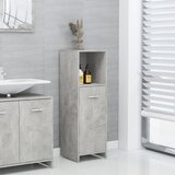 The Living Store Kopalniška omarica betonsko siva 30x30x95 cm iverna plošča - Kopalniška Omarica, (21436676) Cene