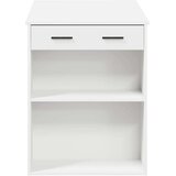 vidaXL Stol s ladicom i policom bijeli 102x62x77,5 cm izrađeno drvo | shoptok.hr
