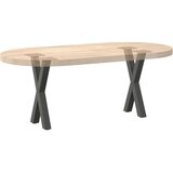  Noge za klubsko mizico v obliki črke X 2 kosa antracitne 38 x (42-43) cm jeklo, (22123654) | Shoptok.si