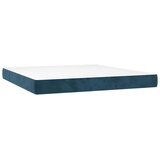  Krevet box spring s madracem LED tamnoplavi 180x200 cm baršun | shoptok.hr