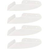  Ležeča polica s polico 4 pcs Bela 15 x 15 x 2 cm, (5000307199) | Shoptok.si