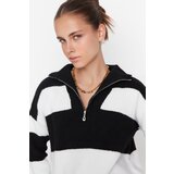 Trendyol Black Zippered Knitwear Sweater | shoptok.hr
