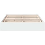 Posteljni okvir s predali bel 160x200 cm inženirski les | Shoptok.si