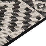 Vanjski tepih ravnog tkanja 160 x 230 cm crne pruge | shoptok.hr