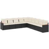  The Living Store Vrtna sedežna garnitura 9-delna z blazinami črn poli ratan - Vrtna Sedežna Garniture, (21452915) | Shoptok.si